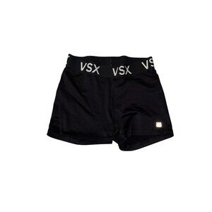 VSX Womens Black Athletic Shorts With Logo Waistband